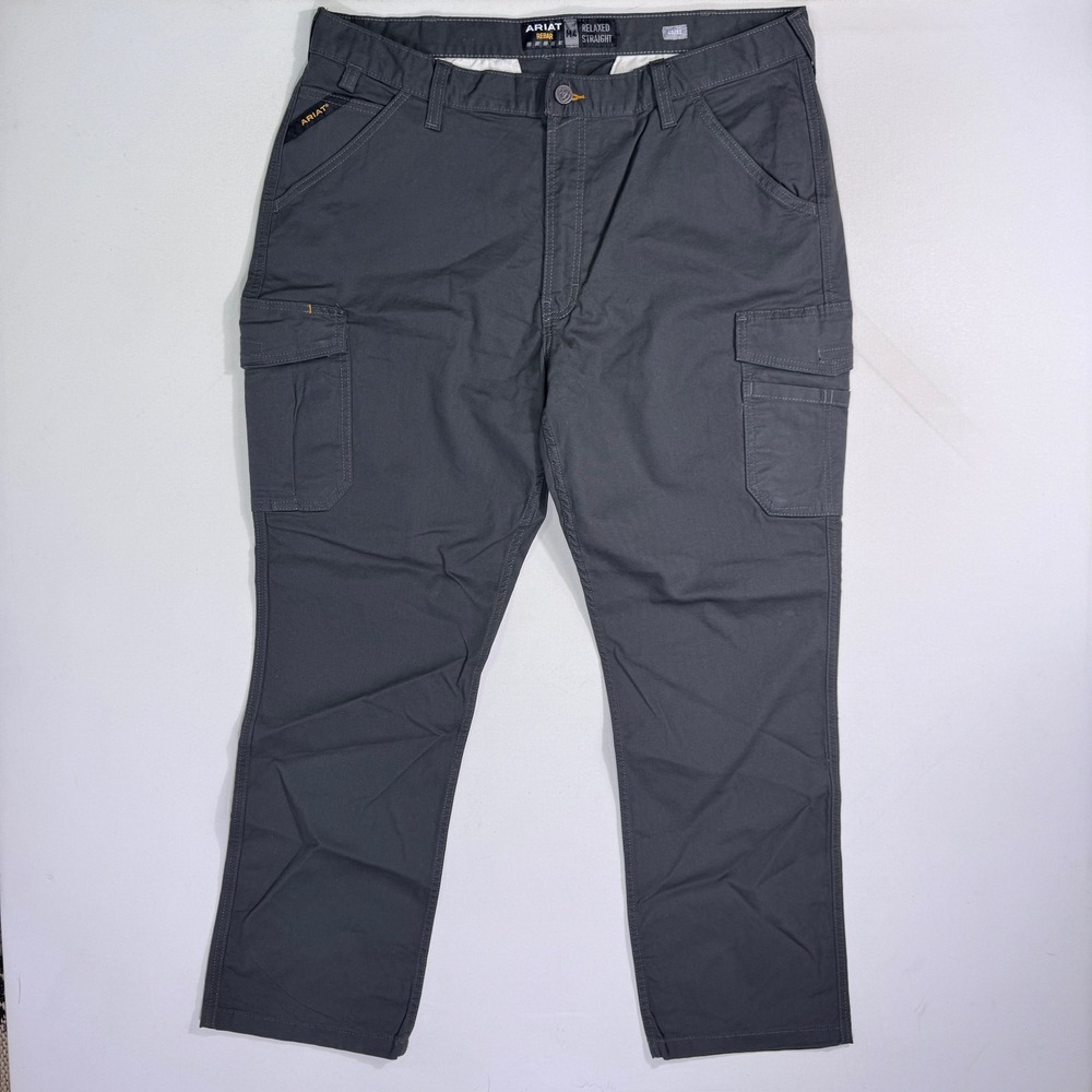 Ariat Rebar M4 Relaxed Straight Cargo Work Pant Men 40x32 (40x31) Canvas Utility